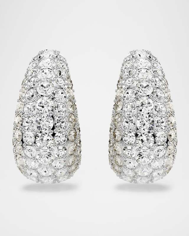 Sublima Rhodium-Plated Clear Pave Crystal Earrings